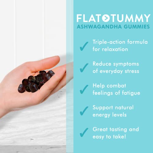 Flat Tummy Tea Ashwagandha Gummies (60 Count) feat. Lemon Balm - Destress,Calm Flat Tummy TeaBuy Supplements Australia
