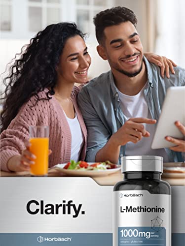 L Methionine 1000mg | 100 Capsules | Non-GMO, Gluten Free | Free Form Supplement HorbäachBuy Supplements Australia