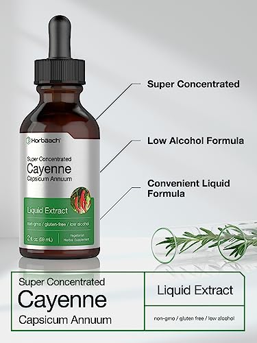 Cayenne Pepper Liquid Extract | 2 fl oz | Vegetarian, Non-GMO, Gluten Free Supplement HorbäachBuy Supplements Australia