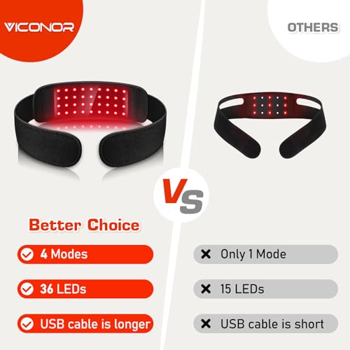 Red Light Therapy Belt for Neck, Near Infrared Light Therapy Belt Wearable Infrared Neck Wrap ViconorBuy Supplements Australia