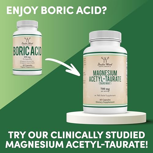 Boric Acid Vaginal Suppositories (600mg, 60 Count) Supports Vaginal pH Balance, Odor Control Double Wood SupplementsBuy Supplements Australia