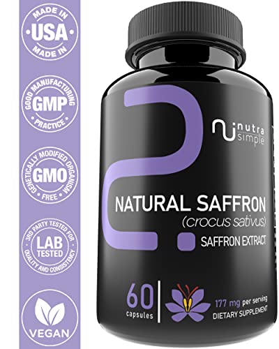 Nutra Simple Saffron Supplements 177mg, Pure Saffron Extract, Made in USA, Natural Nutra SimpleBuy Supplements Australia