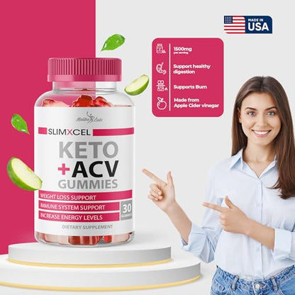 SlimXcel Keto ACV Gummies Weight Loss - 1500mg Once a Day, Strong Time Released Advanced Malibu LabsBuy Supplements Australia