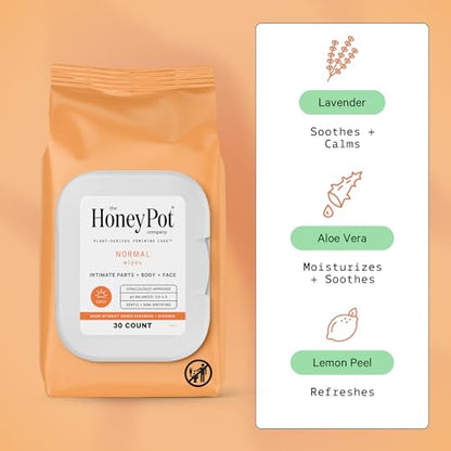 The Honey Pot Company - Feminine Wipes - Daily PH Balancing, Fragrance & Sulfate Free Wipes The Honey Pot CompanyBuy Supplements Australia