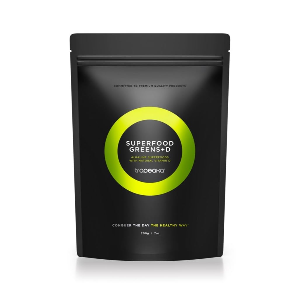 Tropeaka Superfood Greens + D - Antioxidant Green Powder for Energy, Immune System, & Gut Health, Rich in Chlorophyll & Essential Nutrients, Vitamin D, Vegan, Gluten Free, Non-GMO - 7oz (20 Servings) TropeakaBuy Supplements Australia