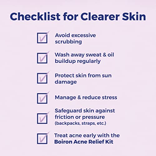 Boiron Acne Relief Kit for Blackheads, Oily Skins, Whiteheads on The Face and Body - 3 Count (240 Pellets) BoironBuy Supplements Australia