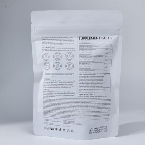 chenyayun Lymphatic Drainage Supplements, 240 Softfels, 21-in-1 Natural Herbal Blends with Echinacea, Dandelion, Burdock Root for Lymph System, Immune Support, Cleanse, Less Swelling/Bloating chenyayunBuy Supplements Australia