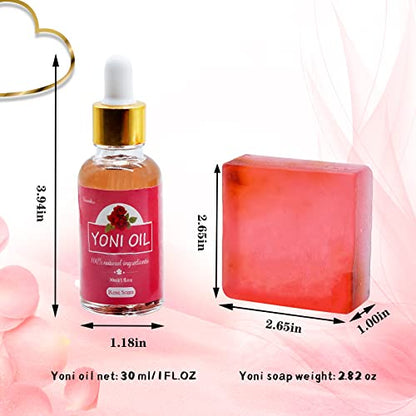 Yoni Soap Bars Vaginal Wash & Natural Yoni Oil Set Of 3, Ph Balance Eliminates Odor for Women WovarkieBuy Supplements Australia