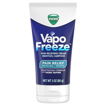 Vicks VapoFreeze Topical Pain Cream 3.0oz, Maximum Strength Menthol+ for Muscle Pain Relief, Joint Pain Relief, Knee Pain Relief, Back Pain Relief, Cream for Pain Relief, Topical Pain Relief VicksBuy Supplements Australia