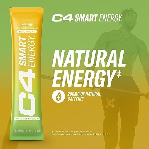 C4 Smart Energy Powder Stick Packs - Sugar Free Performance Fuel & Nootropic Brain CellucorBuy Supplements Australia
