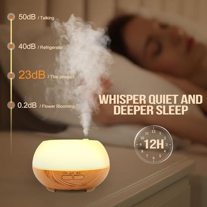 Aromatherapy Essential Oil Diffuser: Cool Mist Aroma Diffuser for Home - Colorful Light Create Ambience GrevolBuy Supplements Australia