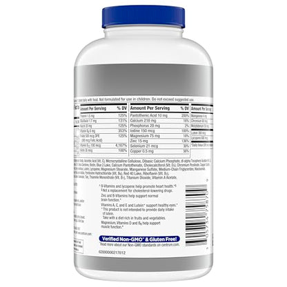 Centrum Silver Men's 50+ Multivitamin with Vitamin D3, B-Vitamins, Zinc for Memory and Cognition - 200 Tablets