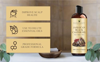 Handcraft Blends Jamaican Black Castor Oil for Hair Growth, Eyelashes and Eyebrows - 100% Pure Handcraft BlendsBuy Supplements Australia