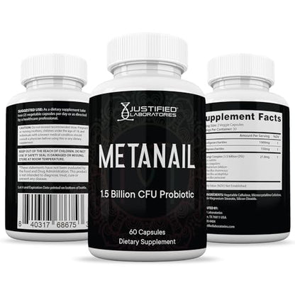 Justified Laboratories (2 Pack) Metanail 1.5 Billion CFU Probiotic Nail Support 120 Capsules Justified LaboratoriesBuy Supplements Australia