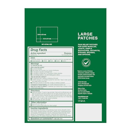 Biofreeze Menthol Pain Relieving Patches (5 Patches Per Box) Up To 8 Hours Of Pain Relief From Sore Muscles, Arthritis, Backaches, Spains, Bruises, Strains And Joint Pain (Package May Vary) BiofreezeBuy Supplements Australia