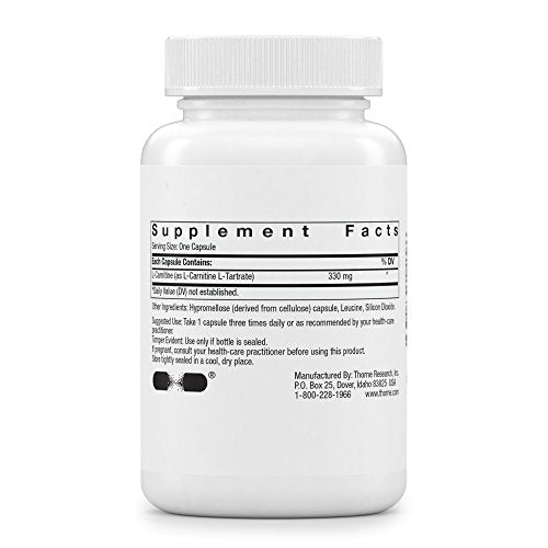 Thorne L-Carnitine - Amino Acid Supplement to Support Energy Production - 60 Capsules ThorneBuy Supplements Australia