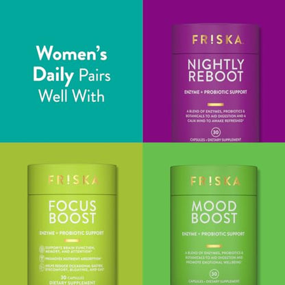 FRISKA Women’s Daily Digestive Enzyme and Probiotics Supplement, Advanced FR!SKABuy Supplements Australia