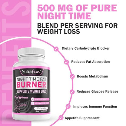 Nutrafemi Night time Fat Burner, Weight Loss Pills for Women – Thermogenic Fat Burner NutrafemiBuy Supplements Australia
