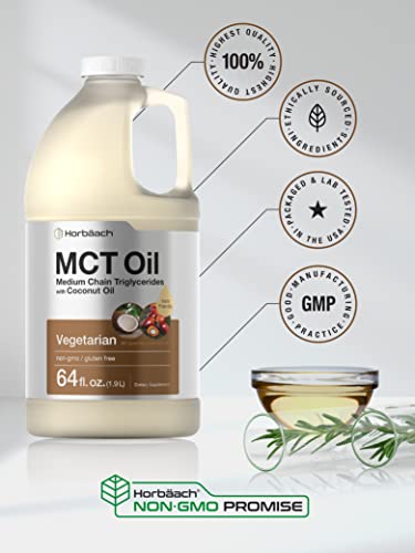 MCT Oil 64 oz | 100% Pure | Blends with Coffee, Tea, Juice and Liquids | Value Size Unflavo HorbäachBuy Supplements Australia