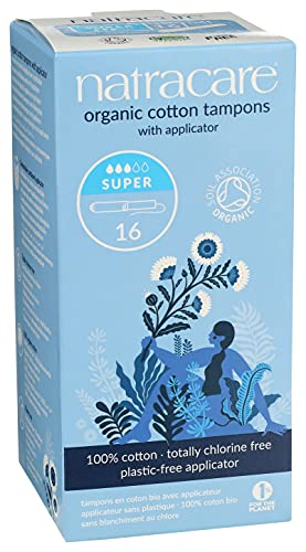 Natracare Organic Cotton Super Tampons with Cardboard Applicator, Plastic Free, Chlorine Free NATRACAREBuy Supplements Australia