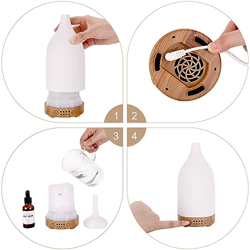 Coolego Ceramic Diffuser, 100ml Essential Oil Diffuser Ultrasonic Cool Mist Aromatherapy Diffuser CoolegoBuy Supplements Australia