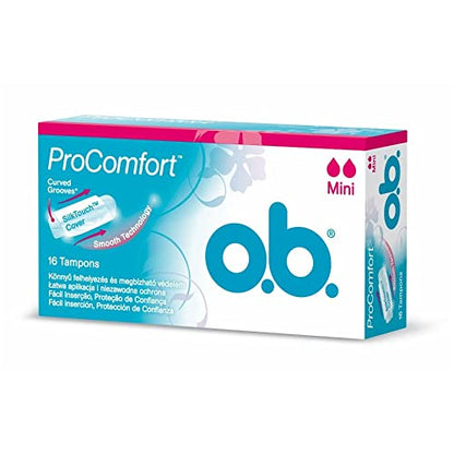 OB O.B. Pro Comfort Mini Tampon 16s -O.B.PRO Comfort Super tampons with Fluid-Lock Grooves o.b.Buy Supplements Australia