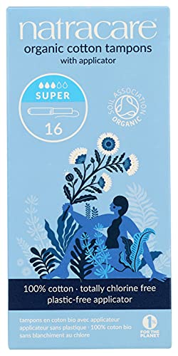 Natracare Organic Cotton Super Tampons with Cardboard Applicator, Plastic Free, Chlorine Free NATRACAREBuy Supplements Australia