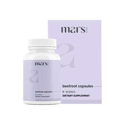 MarsbyGHC Natural Beetroot Capsules | with Garlic, Blueberry, Pomegranate & L-Arginine | Plant-Based Supplement | Pack of 1 mars by GHCBuy Supplements Australia