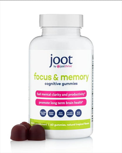 Just Thrive Focus & Memory Gummies – Nootropic Brain Supplement for Clarity, Concentration, Memory Support, & Energy – Citicoline, Lion’s Mane, Vitamin B12 & D3 Just ThriveBuy Supplements Australia