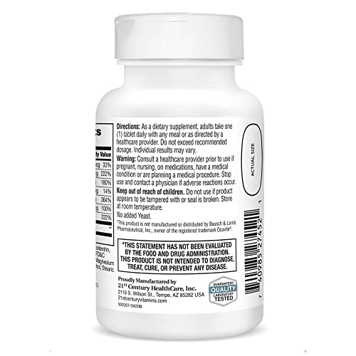 21st Century Healthy Eyes with Lutein Tablets, 60 Count, White (27452) 21st CenturyBuy Supplements Australia