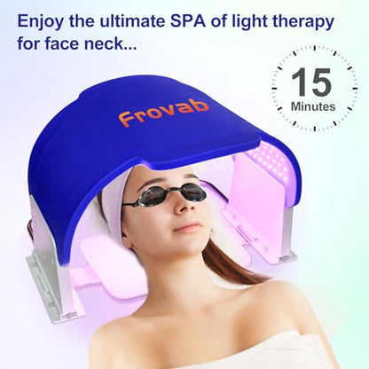 Frovab 7 in 1 Colors LED Light Therapy Mask, Red & Blue Face Mask Light Therapy, Portable & Flexiable FrovabBuy Supplements Australia