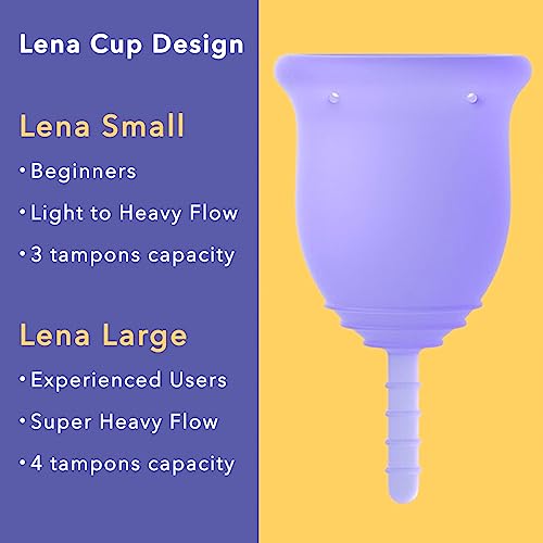 Lena Menstrual Cup | 12hr Reusable Period Silicone Soft Cup | Tampon and Pad Alternative LenaBuy Supplements Australia