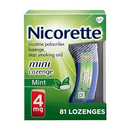Nicorette 4 mg Mini Nicotine Lozenges to Quit Smoking - Mint Flavored Stop NicoretteBuy Supplements Australia