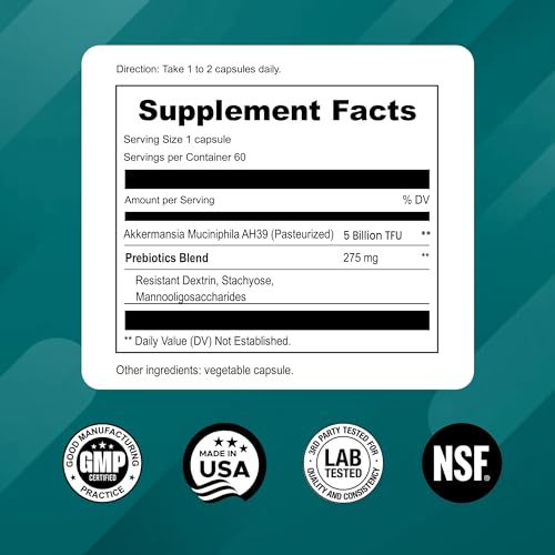 Akkermansia Muciniphila Probiotics for Digestive Health - 5 Billion TFU Akkermansia Probiotic UpNourishBuy Supplements Australia