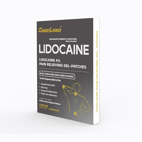 CARELAND Lidocaine Gel Patch, 18 Count Maximum Strength Pain Patches for Muscle Relief in Neck Knee Back and Shoulders Unscented Numbing Patch for Soothing Nerves, Joints CARELANDBuy Supplements Australia