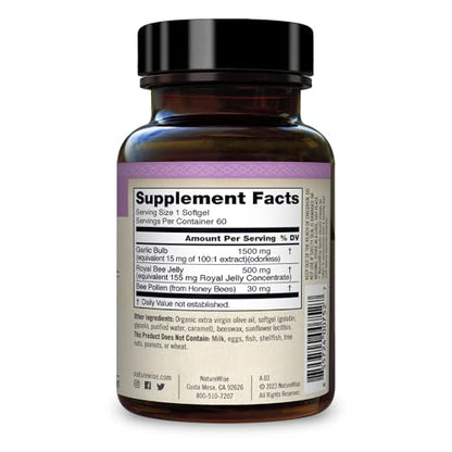 NatureWise Garlic Odorless Softgels 1500mg Support Teeth & Immune System Health NatureWiseBuy Supplements Australia