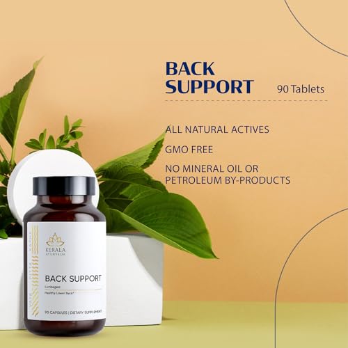 Kerala Ayurveda Back Support Herbal Capsules - Eases Occasional Discomfort of Lower Back & Supports Normal Movement of Spine, 90 Count Kerala AyurvedaBuy Supplements Australia