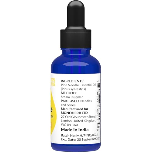 Pine Needle Essential Oil 15 ml - 0.5 oz - Pure & Natural - with Pipette Dropper MONOHERBBuy Supplements Australia