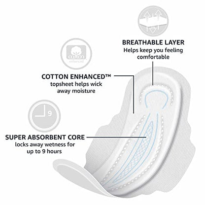 Amazon Basics Thick Maxi Pads with Flexi-Wings for Periods, Extra Heavy Overnight Absorbency Amazon BasicsBuy Supplements Australia