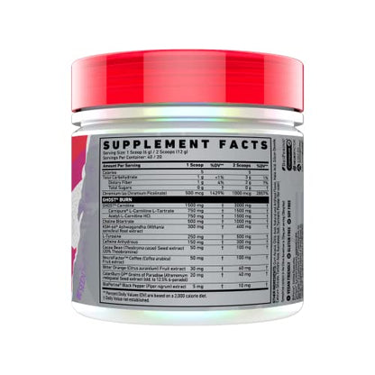 GHOST Burn Thermogenic Fat Burner Powder, Passionfruit - 40 Servings - Metabolism GHOSTBuy Supplements Australia