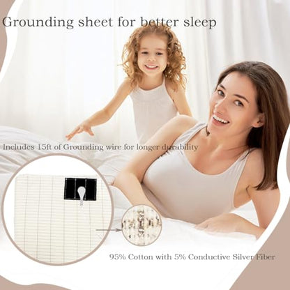 Grounding Sheet, Grounding Mat for Bed with Grounding Cord, Reduce Painful, Inflammation XINHUSUBuy Supplements Australia