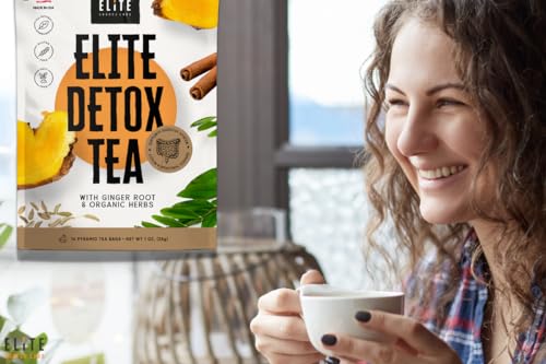 Elite Detox Tea: Natural Organic 7-Herbal Blend for Gentle Cleansing as Needed. Bloating Tea Elite Source LabsBuy Supplements Australia