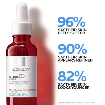La Roche-Posay Pure Retinol Face Serum with Vitamin B3, Anti Aging Face Serum for Lines,