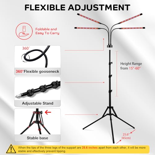Devowellte Red Light Lamp for Face, 80 LEDs Red Light Lamp Height Free Adjustment Infrared Light DevowellteBuy Supplements Australia