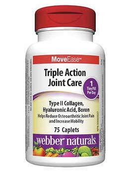 Webber Naturals Triple Action Joint Care, 75 caplets Webber NaturalsBuy Supplements Australia