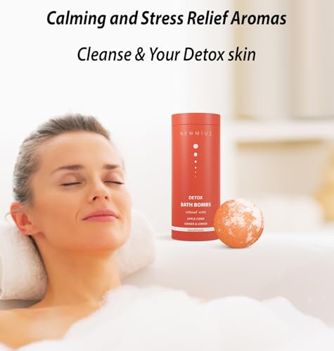 Natural Detox Fizzing Bubble Bath Bombs Apple Cider Ginger & Lemon Essential Oils Cleanse New MiuzBuy Supplements Australia