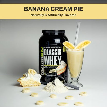 NutraBio Classic Whey Protein Powder- 25G Protein Per Scoop - Full-Spectrum Amino NutraBioBuy Supplements Australia
