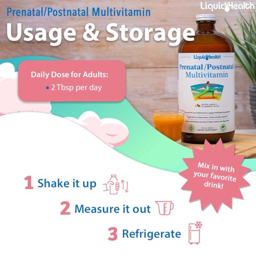 LIQUIDHEALTH Prenatal/Postnatal Multiple Liquid Women's Multivitamin with Real Folate LIQUIDHEALTHBuy Supplements Australia