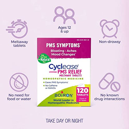 Boiron Cyclease PMS Twin Pack, 120 Tablets Count BoironBuy Supplements Australia