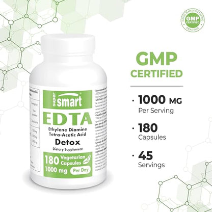 Supersmart - EDTA 1000mg per Day - Calcium Disodium EDTA Supplement | Non-GMO SupersmartBuy Supplements Australia